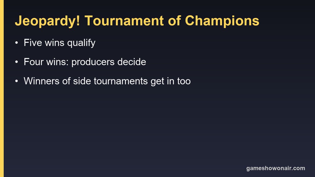 How to Qualify for the Jeopardy! Tournament of Champions: Wins Needed and Who Decides