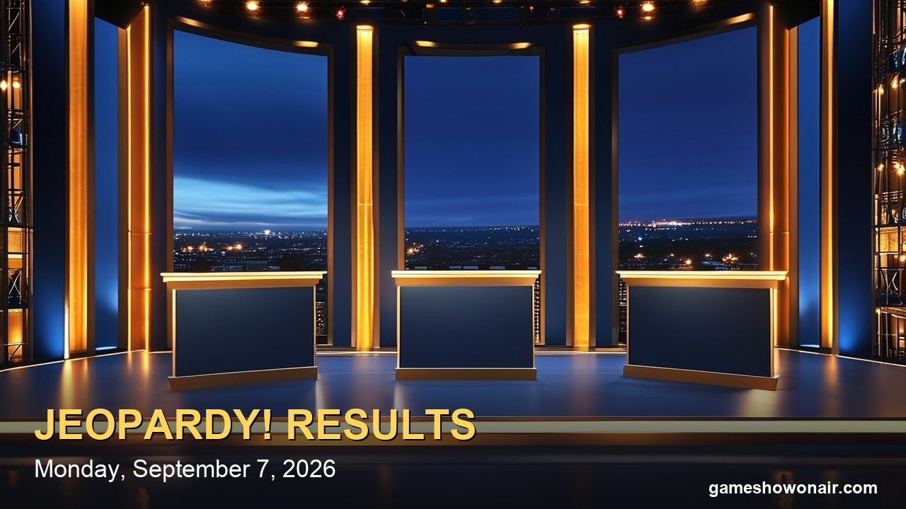 Who Won Jeopardy! Tonight? (Monday, Sept. 7, 2026) — Final Jeopardy Answer and Scores (Spoilers)