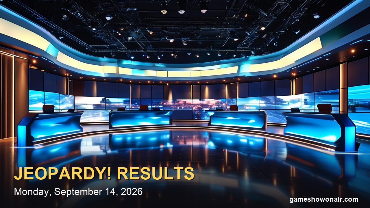 Who Won Jeopardy! Tonight? (Monday, Sept. 14, 2026) — Final Jeopardy Answer and Scores (Spoilers)