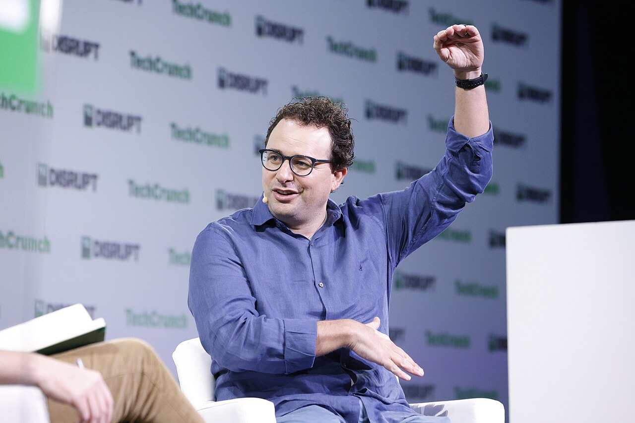 Dario Amodei speaking at a technology conference