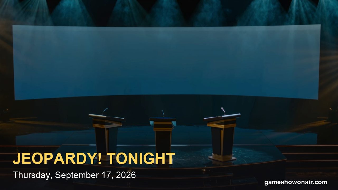 Jeopardy! Tonight (Thursday, Sept. 17, 2026): Jen Spinoglio's First Defense, Air Times by City